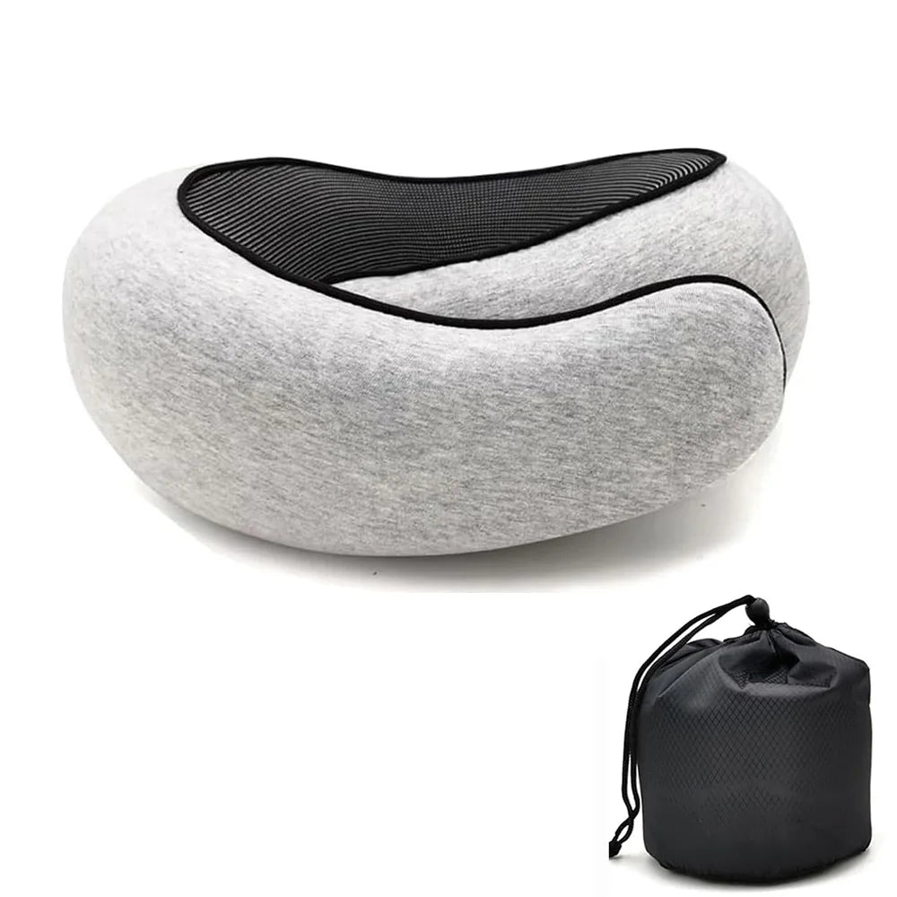 oreiller de voyage pour le cou-travel neck pillow gris