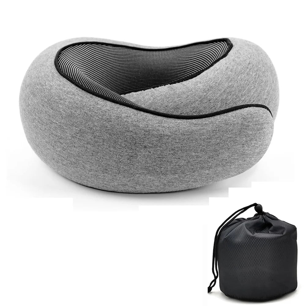 oreiller de voyage pour le cou-travel neck pillow gris foncé
