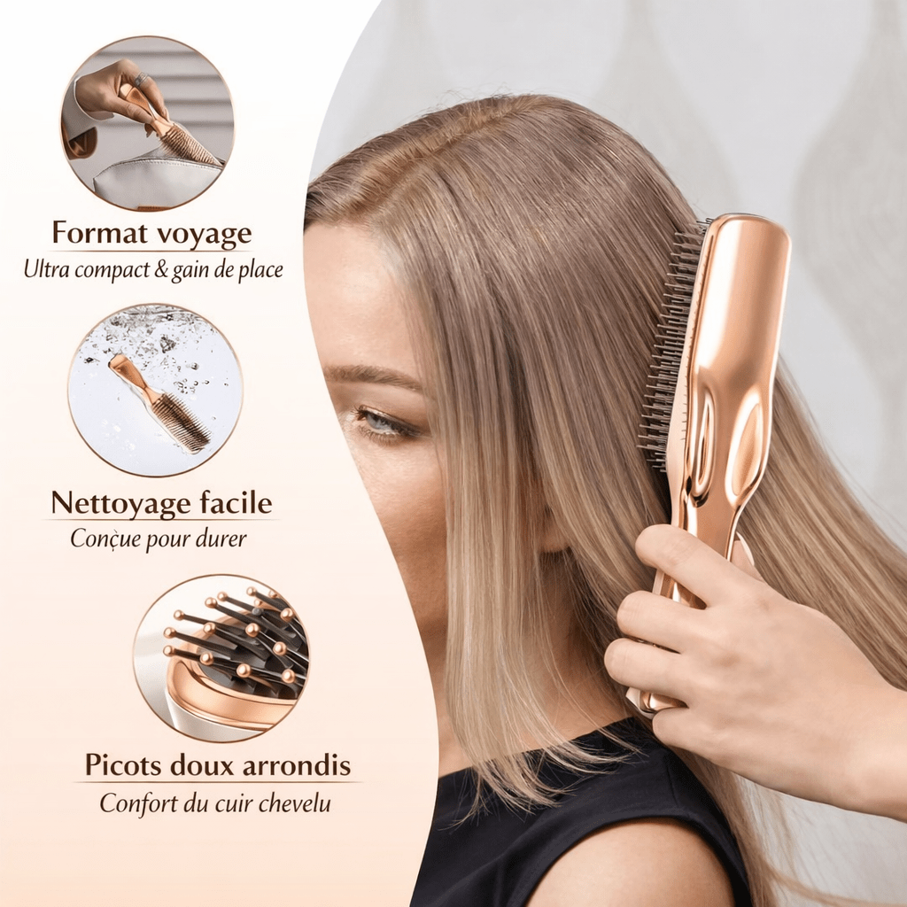 Brosse à cheveux démêlant premium - Nkemen