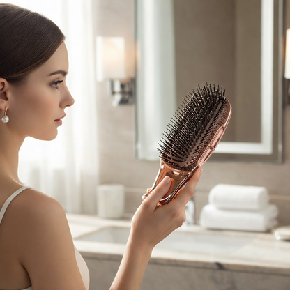 Brosse à cheveux à courte manche