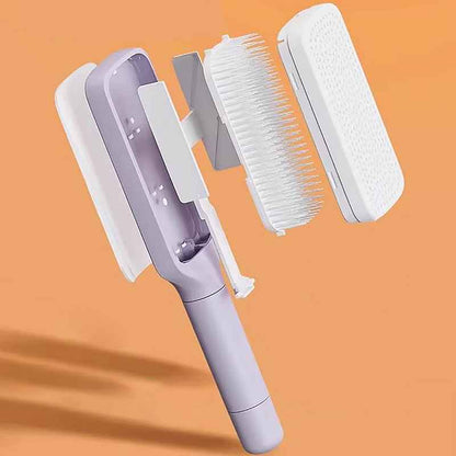 Brosse à cheveux autonettoyante