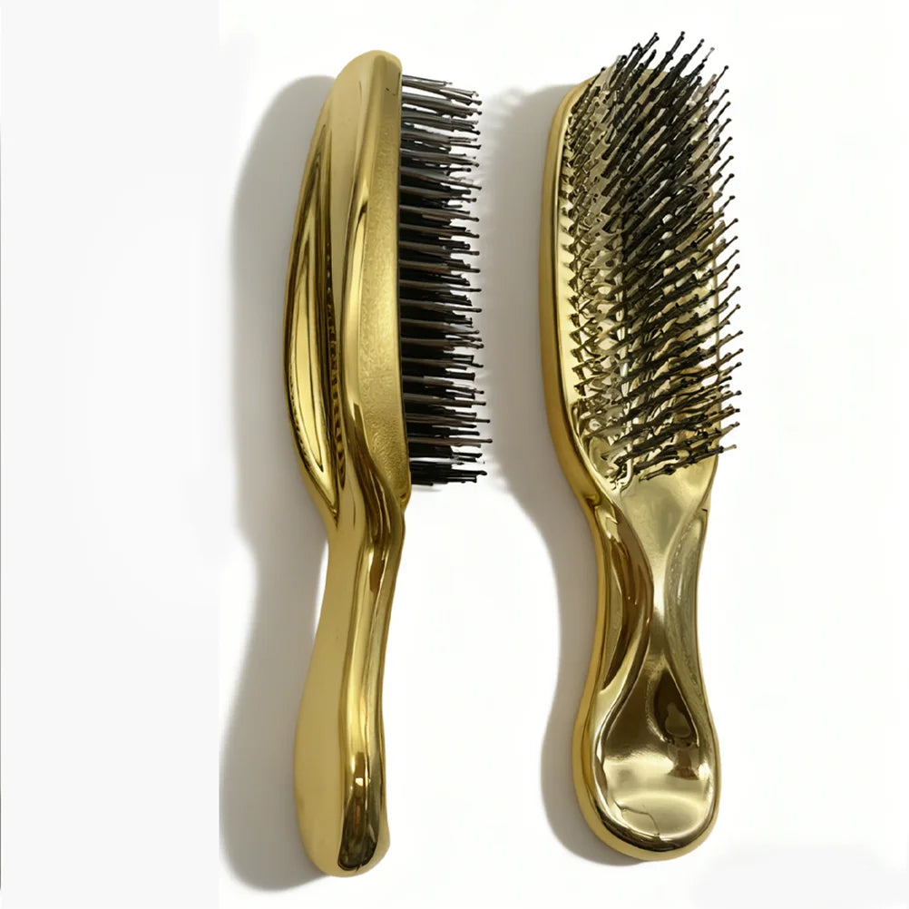 Brosse à cheveux démêlant or