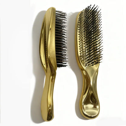 Brosse à cheveux démêlant or