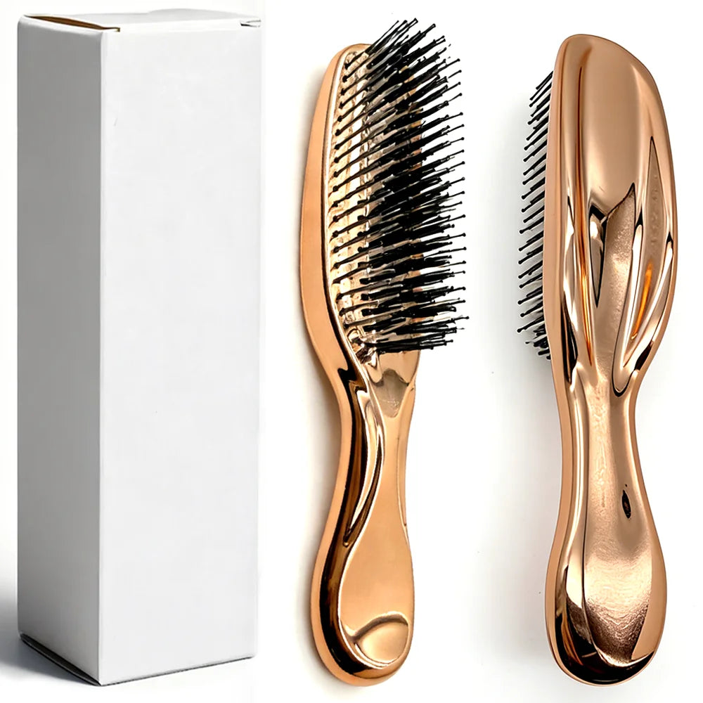 Brosse à cheveux démêlant  or brillant