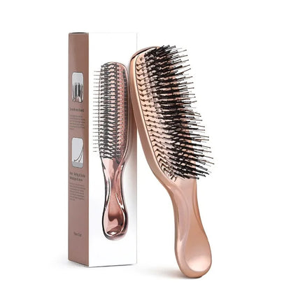 Brosse à cheveux démêlant rose or