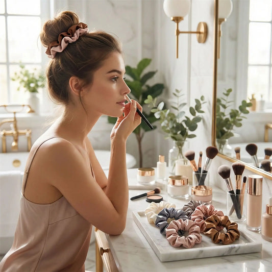 Chouchou en satin Lot de 6 pièces