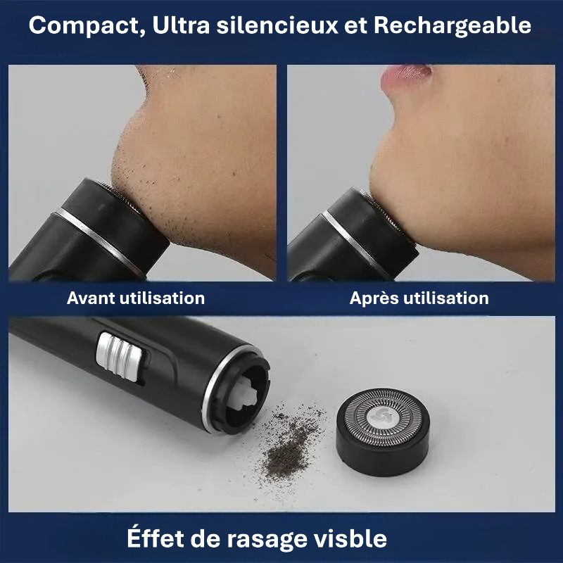 Mini Rasoir Électrique Homme USB