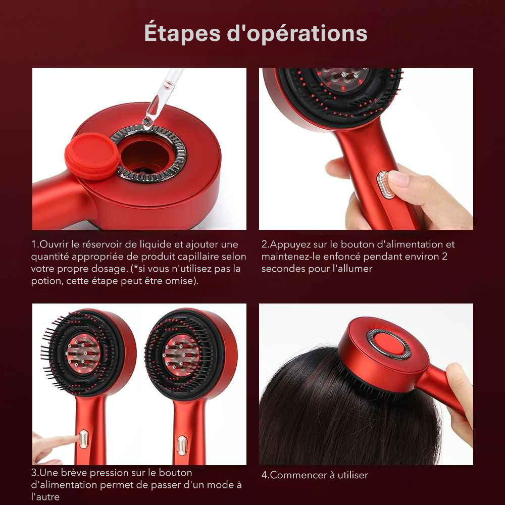 Peigne de Massage Électrique à Vibration