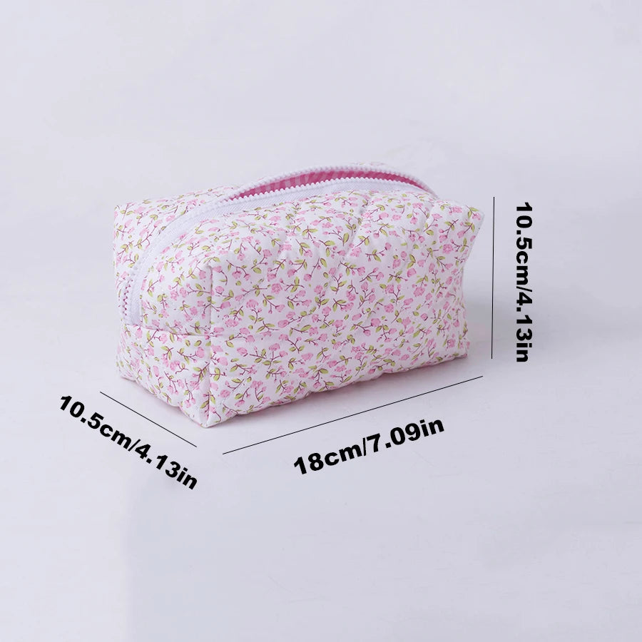 Trousse maquillage fleur dimension