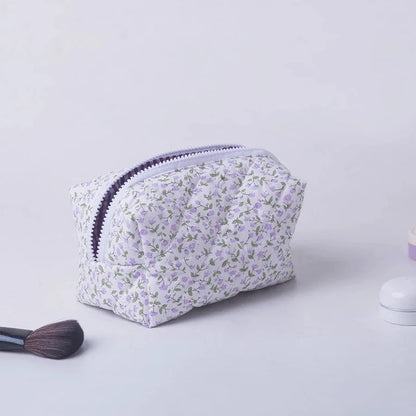 Trousse maquillage fleur lavande