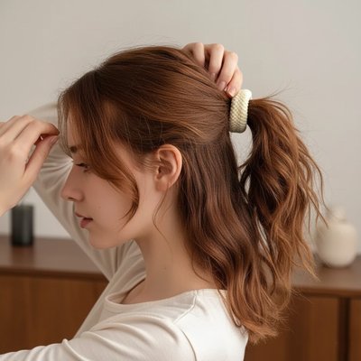 Elastique cheveux coton