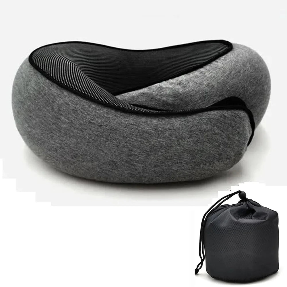 oreiller de voyage pour le cou-travel neck pillow noir